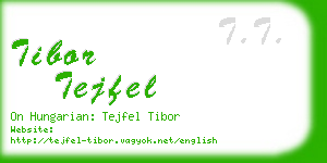 tibor tejfel business card